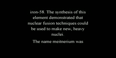 Meitnerium a Chemical Element