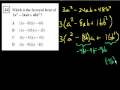 Lec 8 - CA Algebra I: Factoring Quadratics