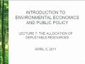 Lec 15 - Environmental Economics and Policy 100