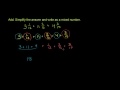 Lec 72 - Adding Mixed Numbers with Unlike Denominators
