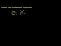 Lec 28 - Simplifying First for Subtracting Rational Expressions