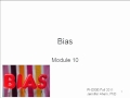 Lec 10 - Public Health 250B - Lecture 12: Bias - information