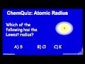 Lec 95 - Atomic Radius (Quiz)