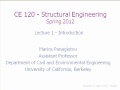 Lec 1 - Civil and Environmental Engineering 120 - Lecture 1