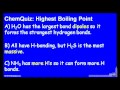 Lec 89 - Highest Boiling Point  (Quiz)