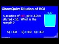 Lec 4 - Dilution of HCl  (Quiz)