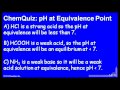 Lec 7 - pH at Equivalence Point  (Quiz)