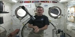 Hadfield school students chats with Chris Hadfield