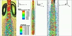 Ash Particles in an entrained flow gasifier