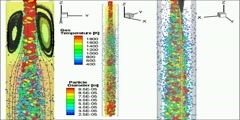 Ash Particles in an entrained flow gasifier