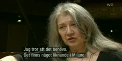 Martha Argerich, Interview in Stockholm for the Nobel Prize