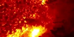 Close up of a solar eruption